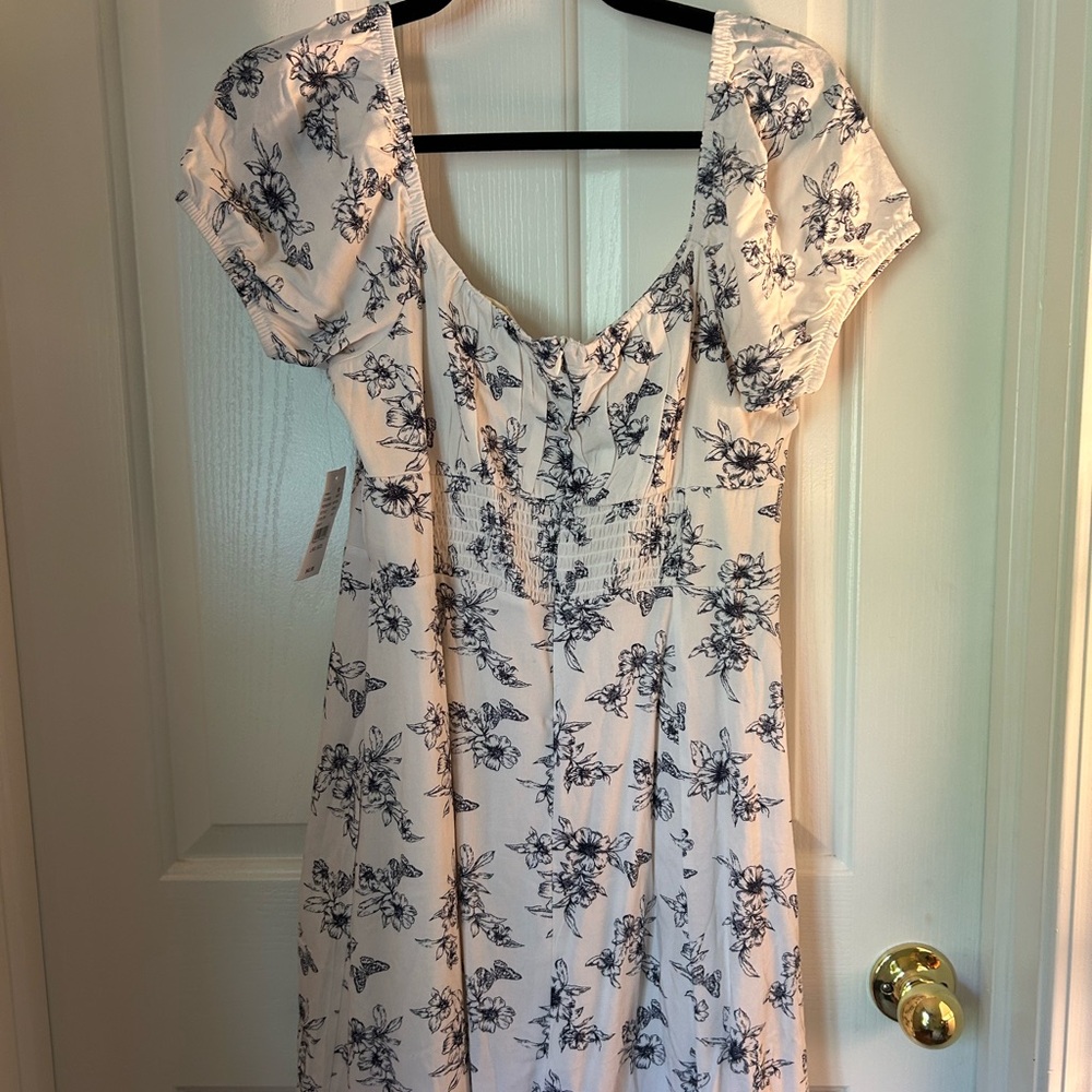 NWT Pacsun Blue Floral Mini Dress // LA hearts // Size Large - Picture 8 of 10